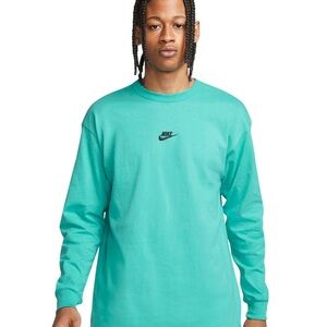Nike Blue Long Sleeve Tee Casual Crew Neck